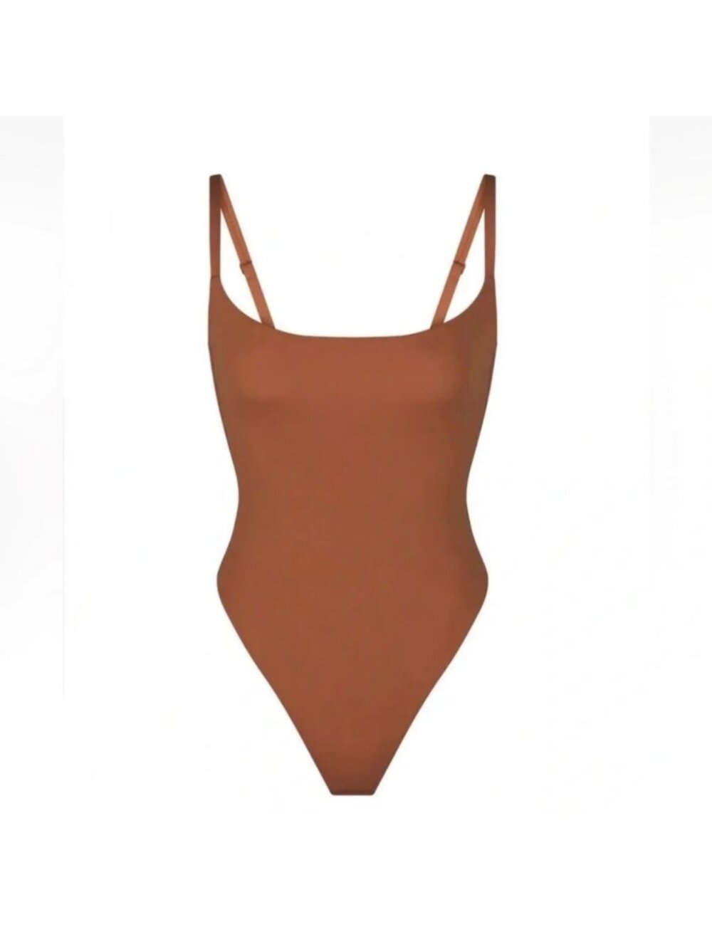 NWT SKIMS FITS EVERYBODY CAMI THONG BODYSUIT BRONZE XL